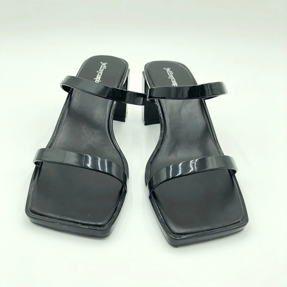 NWOT Black Jeffrey Campbell Jamm-3 Jelly Slide Sandal Heels Size 10